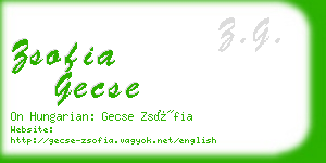 zsofia gecse business card